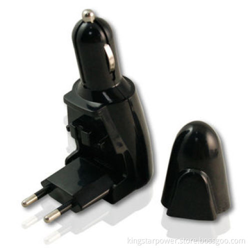 2-in-1 Universal Car and Home Travel Wall Charger for iPad Mini/iPhone 6/HTC/Blackberry/Samsung S5/S